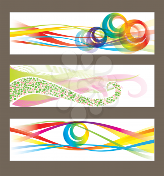 Royalty Free Photo of a Set of Abstract Vector Backgrounds 