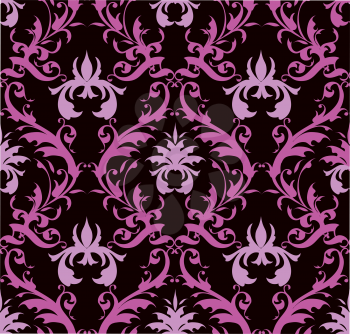 Royalty Free Clipart Image of a Seamless Damask Pattern