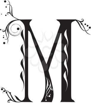 Royalty Free Clipart Image of a Decorative Letter