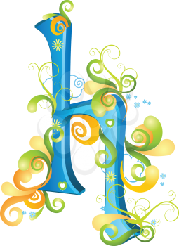 Royalty Free Clipart Image of a Decorative Letter