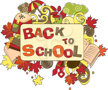 Welcome back to school. Vector illustration.