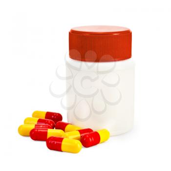Royalty Free Photo of a Bottle With Capsules
