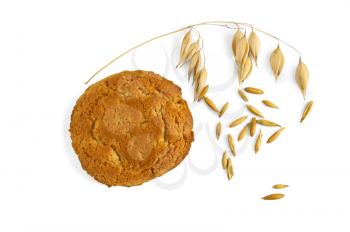 Royalty Free Photo of an Oatmeal Cookie With Grains