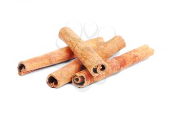 cinnamon sticks  isolated on white background 