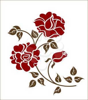 Royalty Free Clipart Image of Red Roses