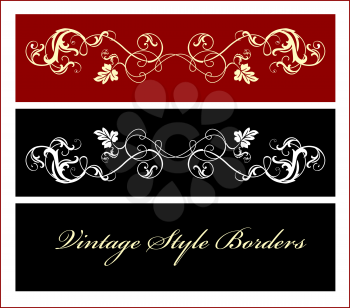 Royalty Free Clipart Image of Vintage Borders