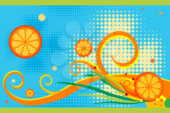 Royalty Free Clipart Image of a Citrus Background