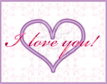 Royalty Free Clipart Image of a Valentines Greeting Card