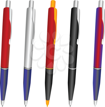 Royalty Free Clipart Image of Pens