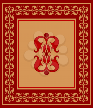Royalty Free Clipart Image of an Arabian Carpet