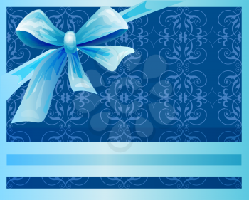 Royalty Free Clipart Image of a Blue Invitation
