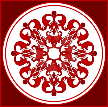 Royalty Free Clipart Image of a Decorative Rosette