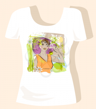 Royalty Free Clipart Image of a T-Shirt