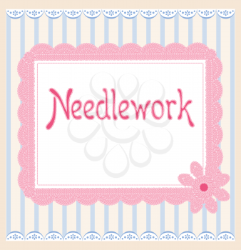 Royalty Free Clipart Image of a Lacy Frame