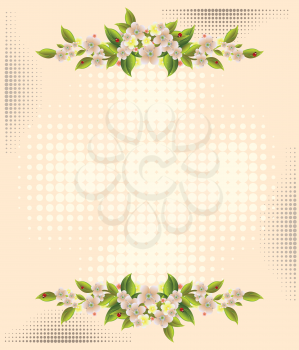 flower over halftone backgrounds