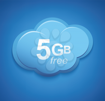 Royalty Free Clipart Image of a Cloud Computer Concept