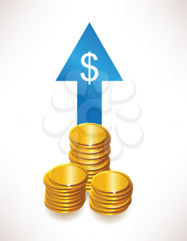 Royalty Free Clipart Image of a Money Growth Rate