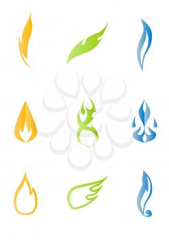 Royalty Free Clipart Image of Flame Icons