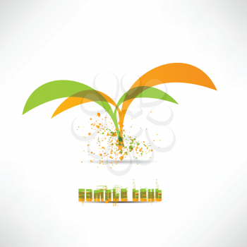 Royalty Free Clipart Image of an Abstract Plant Background