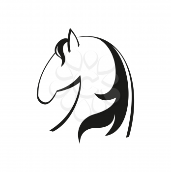 Royalty Free Clipart Image of a Horse Icon