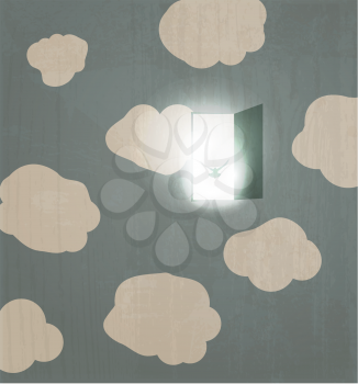 Royalty Free Clipart Image of an Abstract Cloud Background