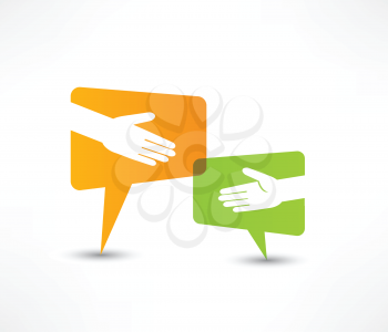 Royalty Free Clipart Image of a Handshake Concept