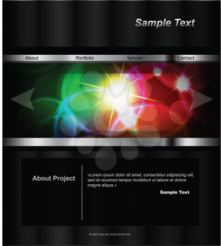 Royalty Free Clipart Image of a Vector Website Design Template