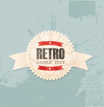 Royalty Free Clipart Image of a Retro Label