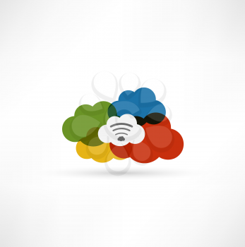 Cloud wi-fi icon