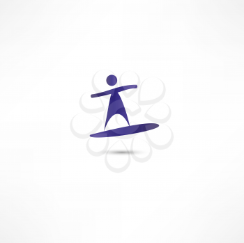 Man On Surf. Icon