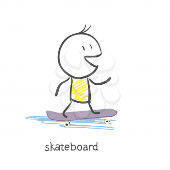 Man on skateboard