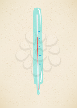 Medical Thermometer Retro Poster