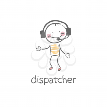 Dispatcher. Illustration.