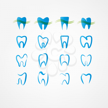 tooth icon set
