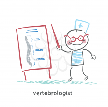 vertebrologist tells a presentation on the spine