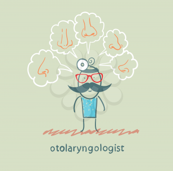 otolaryngologist thinks about different noses