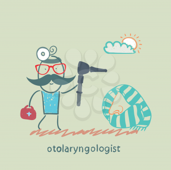 otolaryngologist came to treat the patient's nose