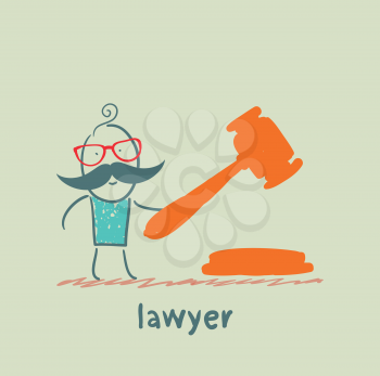 lawyer knocking hammer