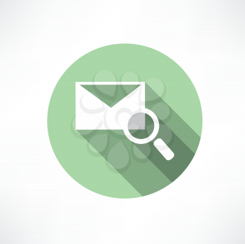 envelope with magnifying glass icon