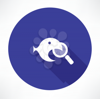 Magnifying Glass with a fish icon