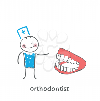 orthodontist with the jaw