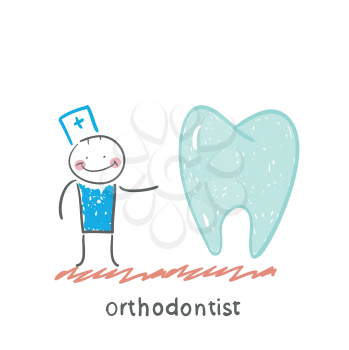 orthodontist is with great teeth