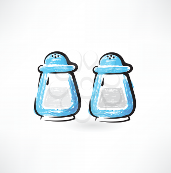 salt and pepper grunge icon