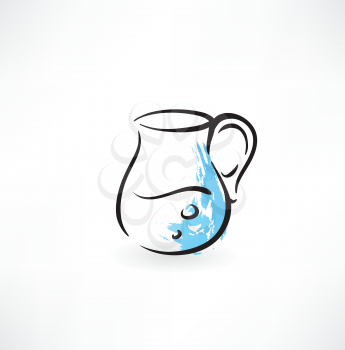 pitcher of water grunge icon