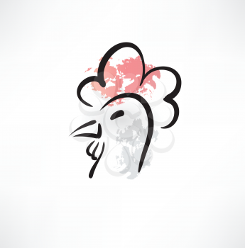 chicken head grunge icon