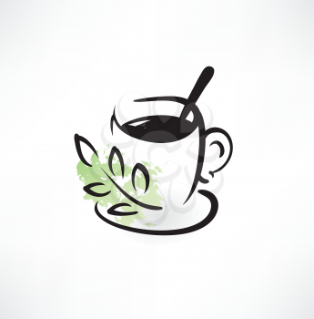 herbal tea grunge icon