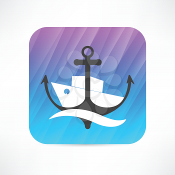 steamer and anchor icon
