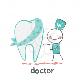 physician and patient tooth