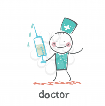 Doctor with a syringe