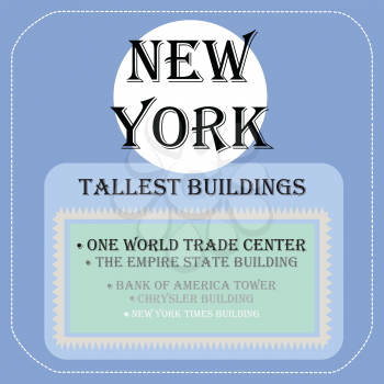 new york tallest buildings icon flat